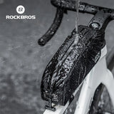 Regenbestendige fietsframetas voor de bovenbuis, gemonteerd op de fiets