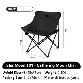 Opvouwbare outdoor camping- en wandelstoel met stalen frame en Oxford-stof