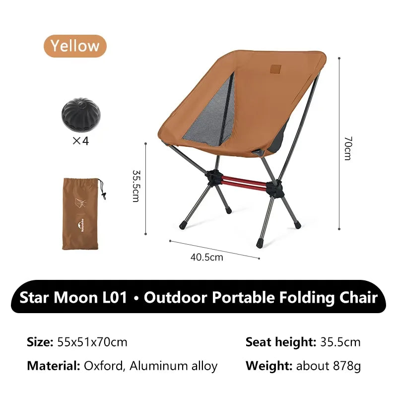 Draagbare ultralichte opvouwbare campingstoel met 7075 aluminium frame