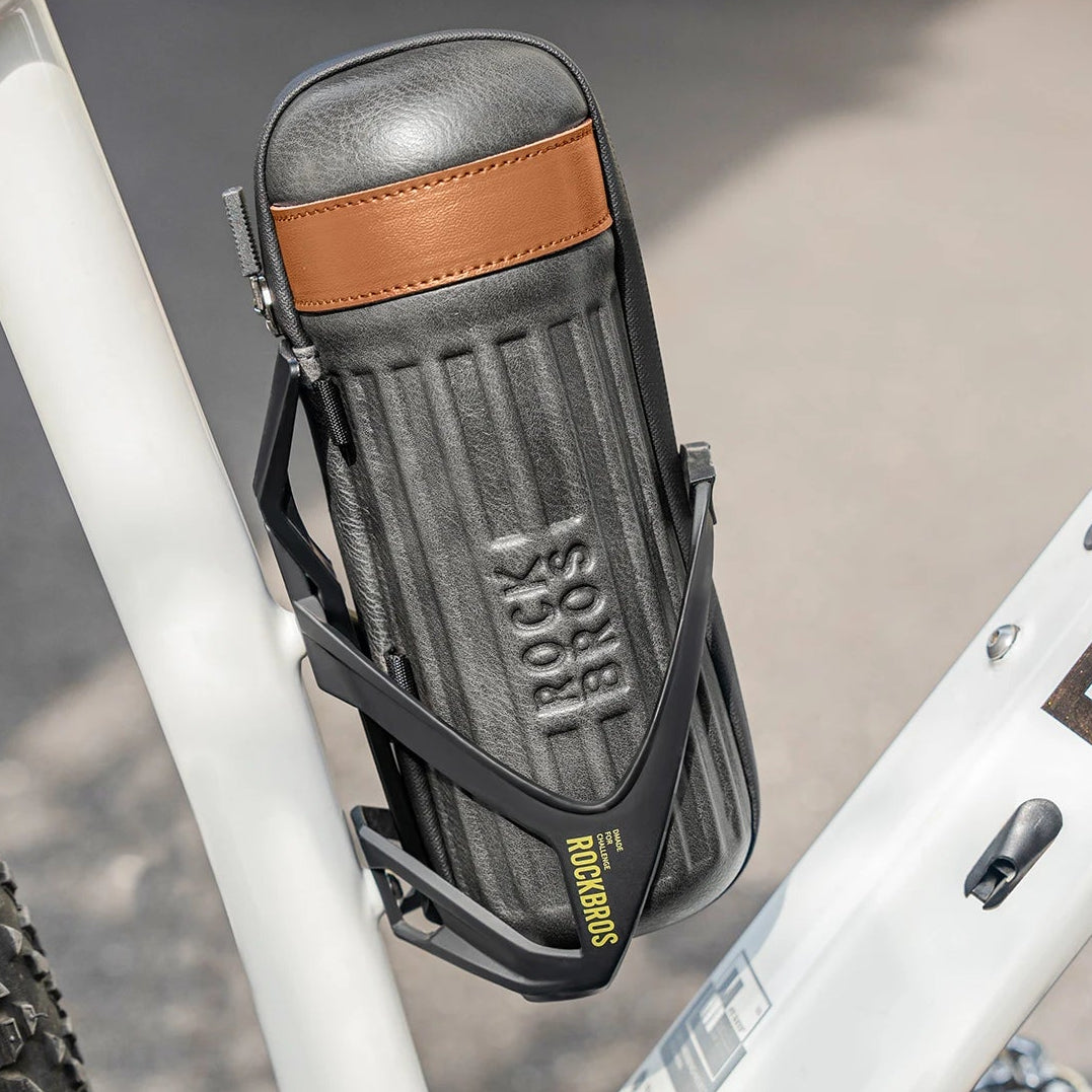 Duurzame draagbare fiets opbergbox met klep, gemonteerd op het fietsframe