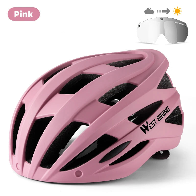 Fietshelm met Fotochrome Lens en LED - Pack Away