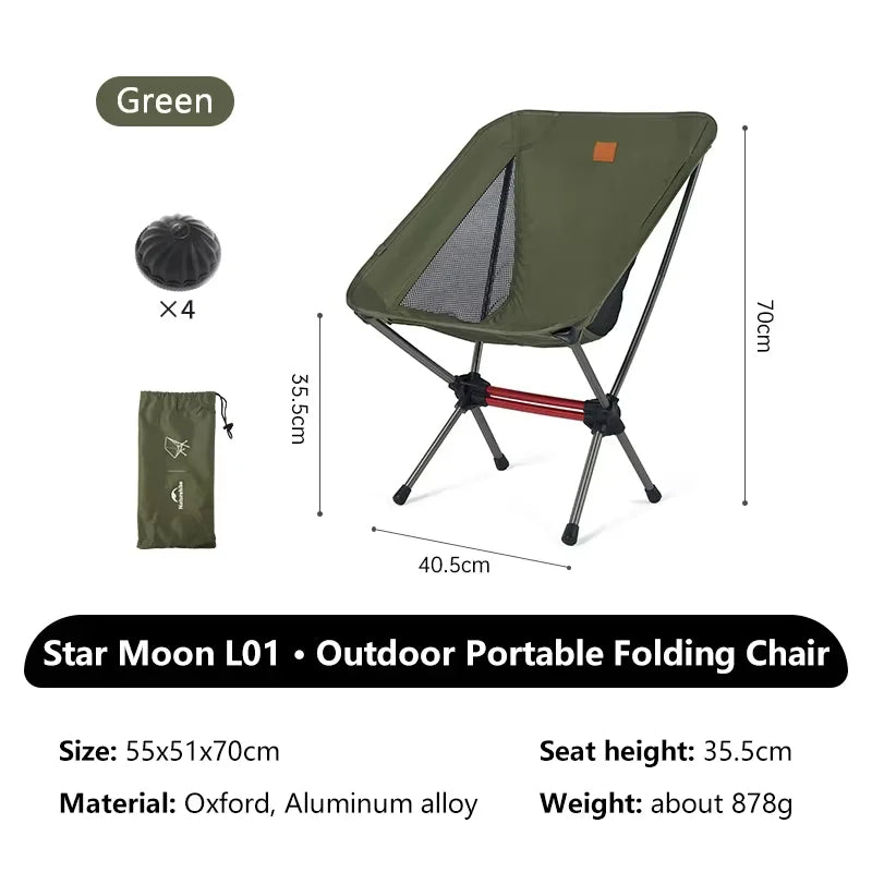 Draagbare ultralichte opvouwbare campingstoel met 7075 aluminium frame