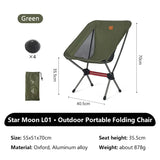 Draagbare ultralichte opvouwbare campingstoel met 7075 aluminium frame