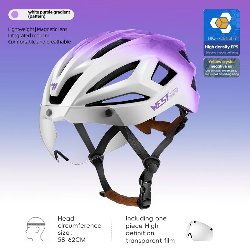 Fietshelm met Magnetische Bril - Pack Away