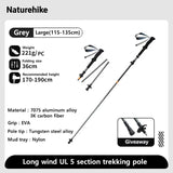 Outdoor carbonfiber klim- en wandelstokken met EVA-handgreep en wolfraampunt