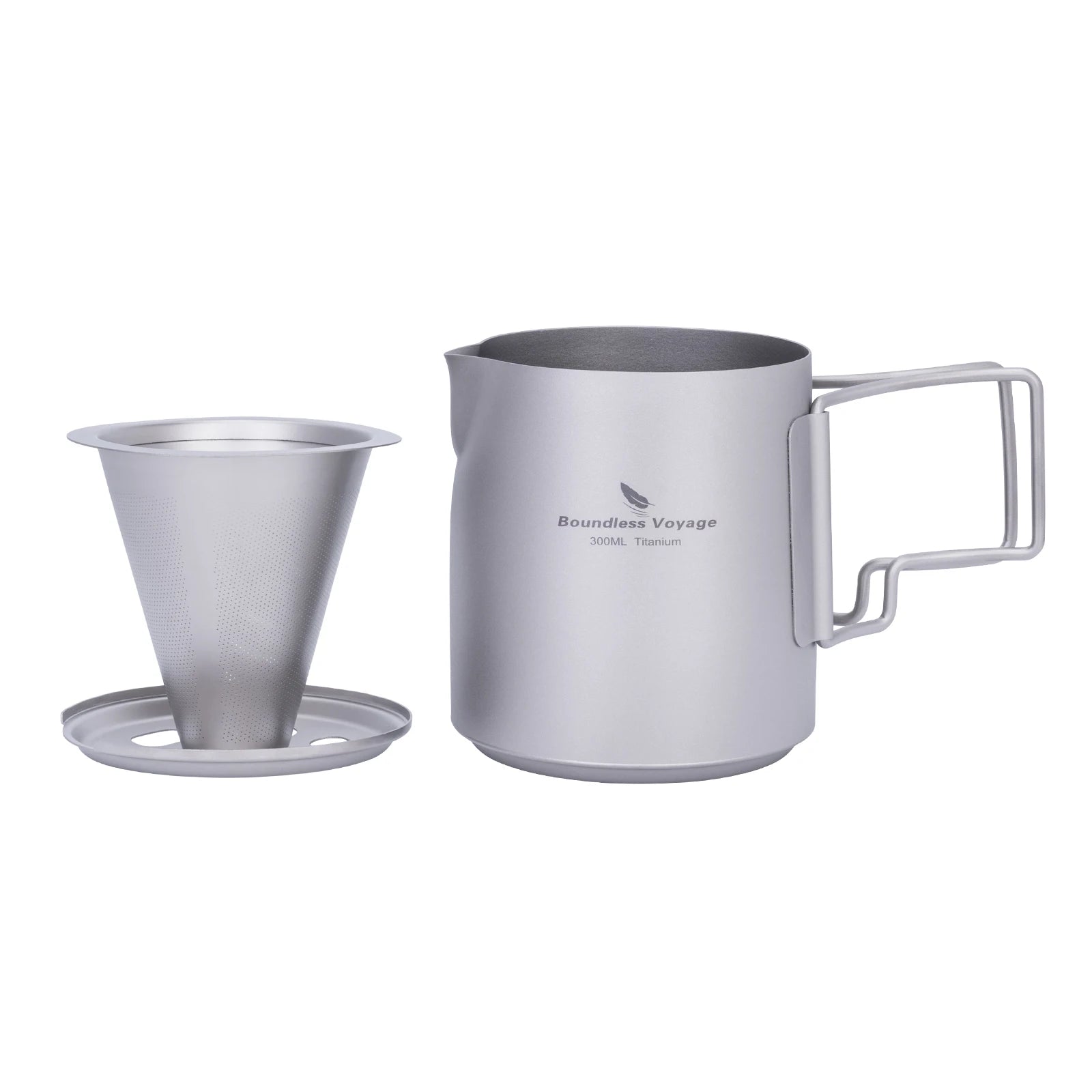 Titanium Pour-Over Koffiebeker met Afneembaar Filter - Pack Away