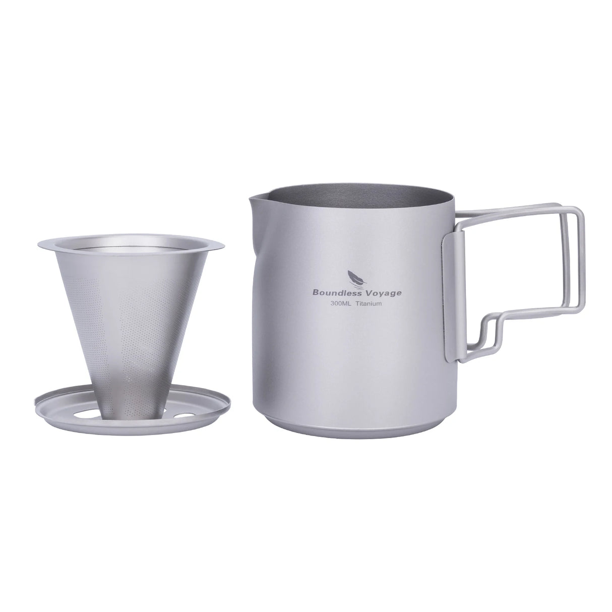 Titanium Pour-Over Koffiebeker met Afneembaar Filter