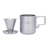 Titanium Pour-Over Koffiebeker met Afneembaar Filter