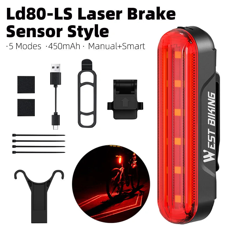 Fietsachterlicht Laser Remsensor