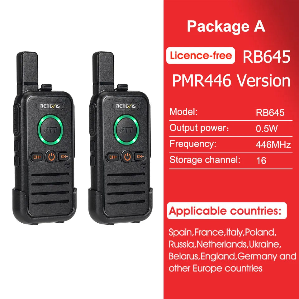 RB645 Walkie Talkie - Pack Away