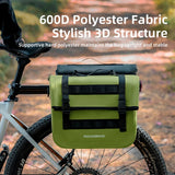15L opvouwbare multifunctionele dubbele fietszadeltas, gemonteerd op de fiets