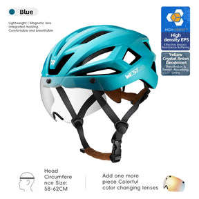 Fietshelm met Magnetische Bril - Pack Away