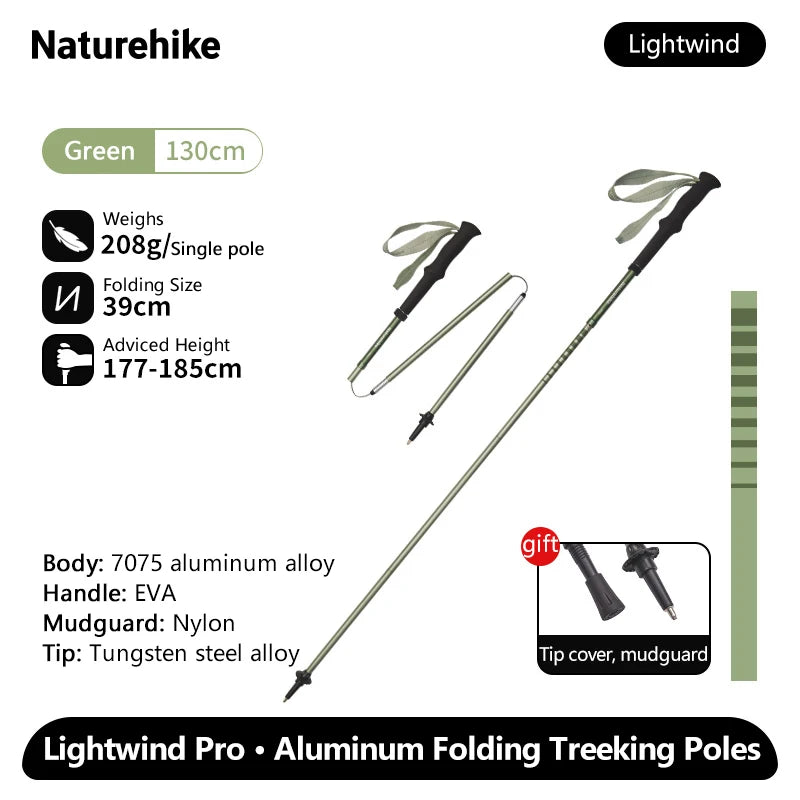 Ultralichte outdoor wandelstok voor hiking met aluminium schacht en EVA-handgreep