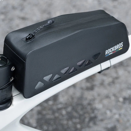 Waterdichte 1L driehoekige fietsframetas, gemonteerd op de bovenbuis