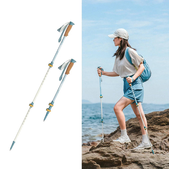 Ultralichte professionele wandelstok voor vrouwen met kurken handgreep en wolfraampunt