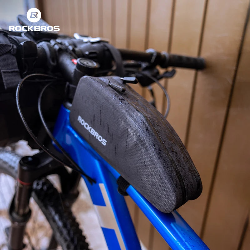 Draagbaar fietsaccessoire met dubbele ritssluiting in zwart en grijs