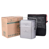 Titanium Hangpot en Beker Kookset met Deksel - 1500ml + 600ml