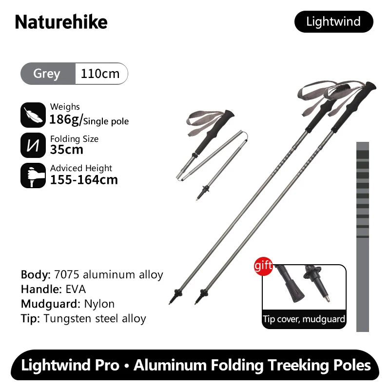 Ultralichte outdoor wandelstok voor hiking met aluminium schacht en EVA-handgreep