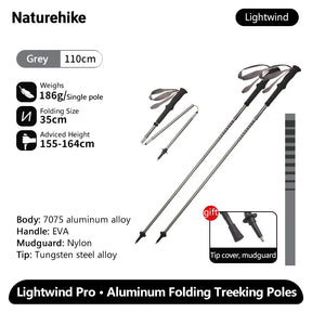Ultralichte outdoor wandelstok voor hiking met aluminium schacht en EVA-handgreep