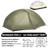Ultralichte tent voor 1–3 Personen