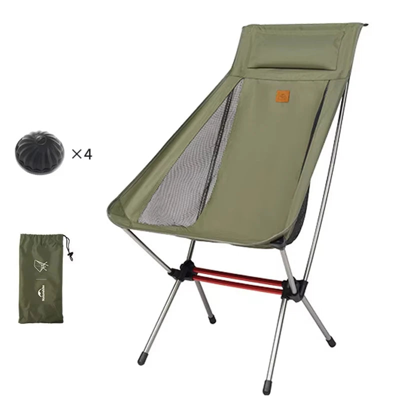 Draagbare ultralichte opvouwbare campingstoel met 7075 aluminium frame