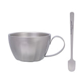 Titanium Dubbelwandige Koffiekop Met Lepel