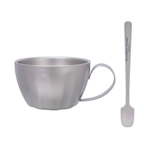 Titanium Dubbelwandige Koffiekop Met Lepel - Pack Away