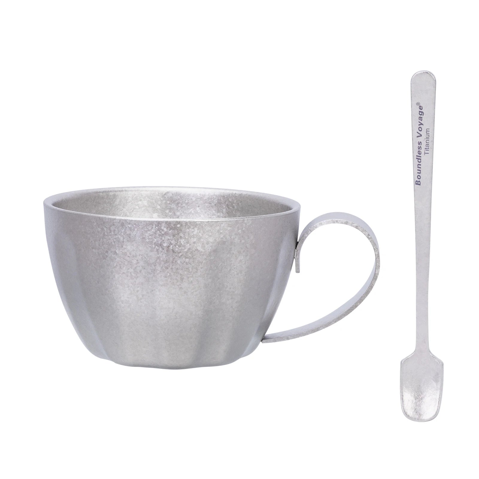 Titanium Dubbelwandige Koffiekop Met Lepel - Pack Away