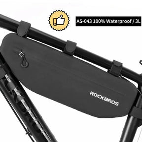 Waterdichte driehoekige fietsframe-pannier voor racefiets, gemonteerd in het frame