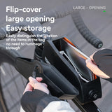 Waterdichte fietsframetas met zuignap voor de voorbuis, gemonteerd op de fiets