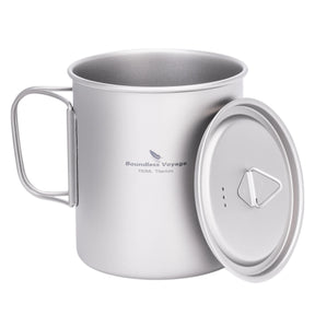 Titanium Mok met Deksel - 300 / 450 / 750 ml - Pack Away