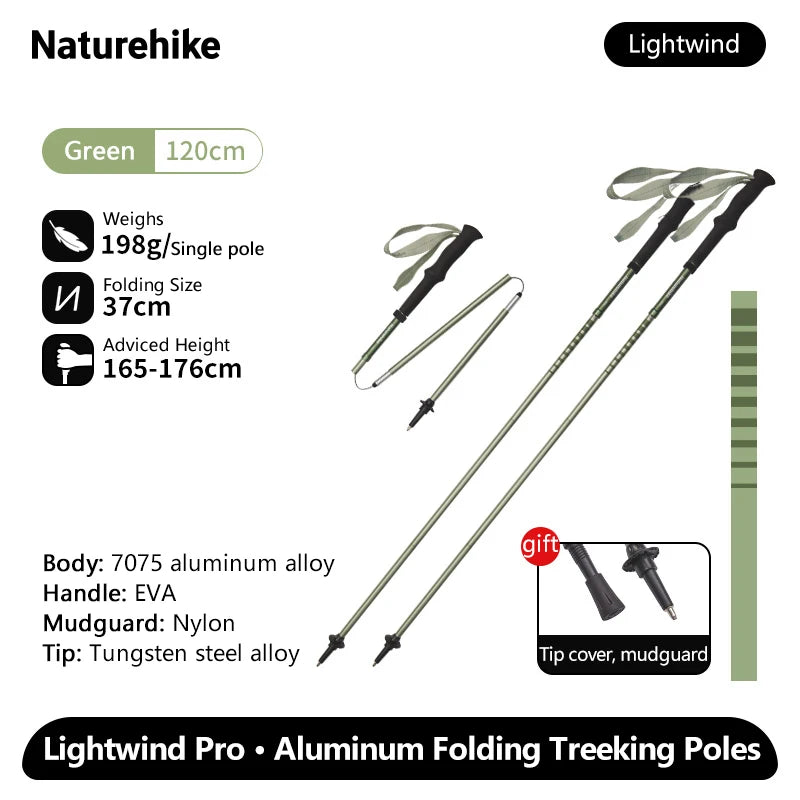 Ultralichte outdoor wandelstok voor hiking met aluminium schacht en EVA-handgreep