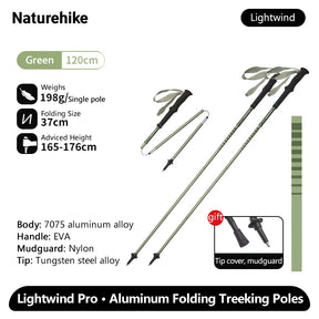 Ultralichte outdoor wandelstok voor hiking met aluminium schacht en EVA-handgreep