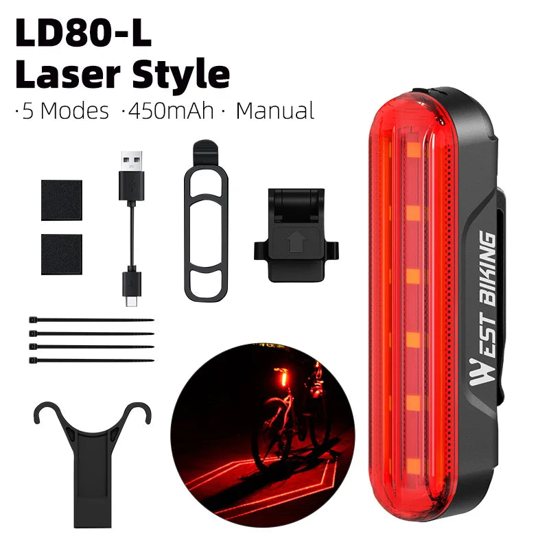 Fietsachterlicht Laser Remsensor