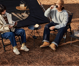 Draagbare ronde campingtafel voor buiten, gemaakt van aluminiumlegering en polyester