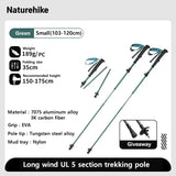 Outdoor carbonfiber klim- en wandelstokken met EVA-handgreep en wolfraampunt