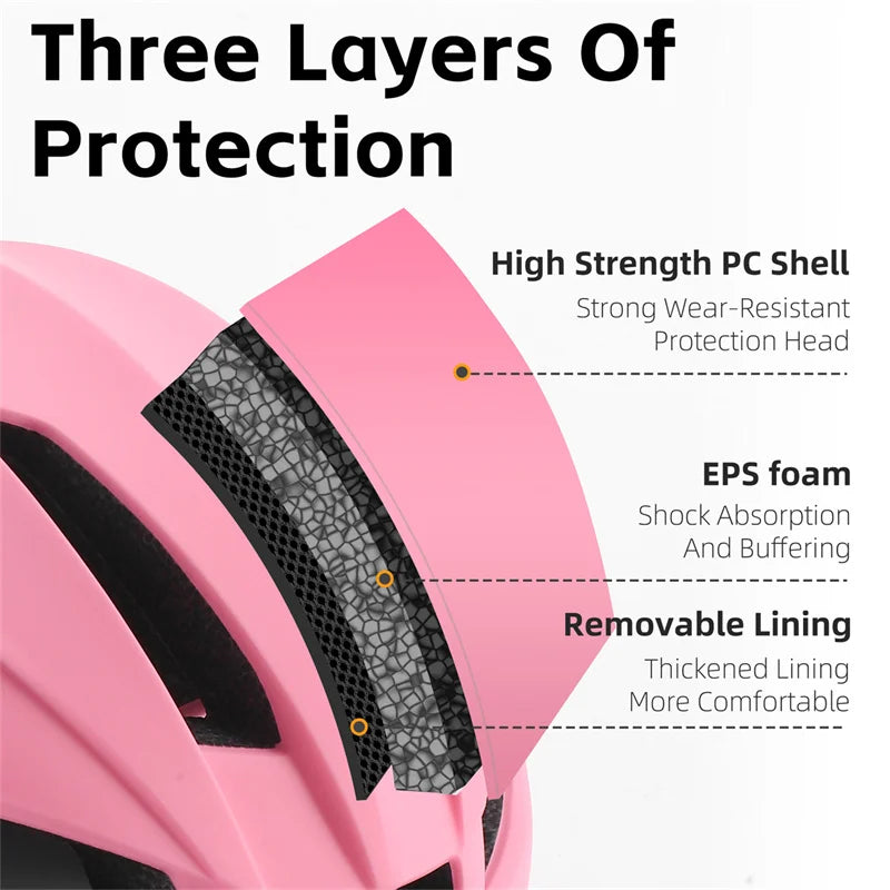 Dames Fietshelm met LED-verlichting