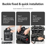 12L fiets bagagedrager-zadeltas met grote capaciteit en rugzakfunctie