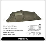 Ultralichte 4-seizoenen familie tent voor 2 tot 4 personen outdoor gebruik