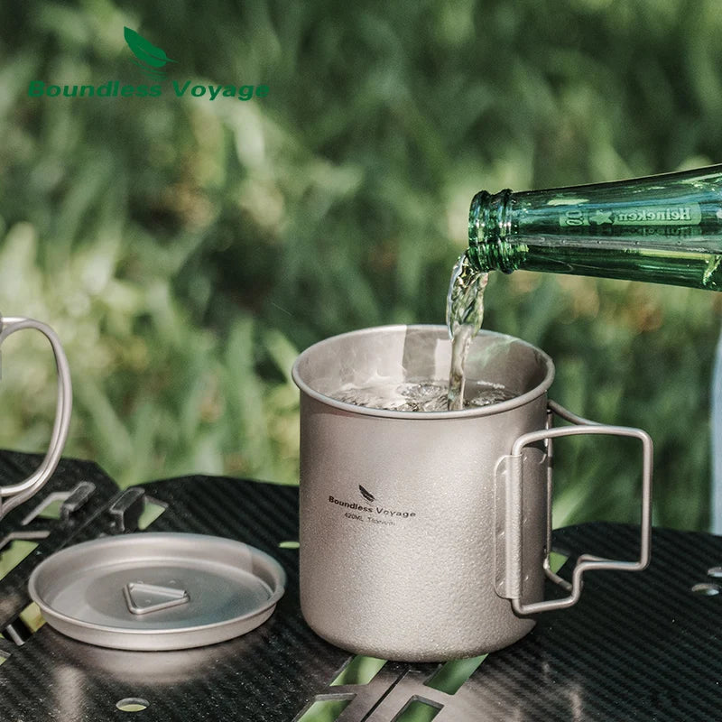Titanium Drinkbeker met Deksel