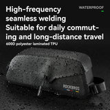 Waterdichte fietsframetas met zuignap voor de voorbuis, gemonteerd op de fiets