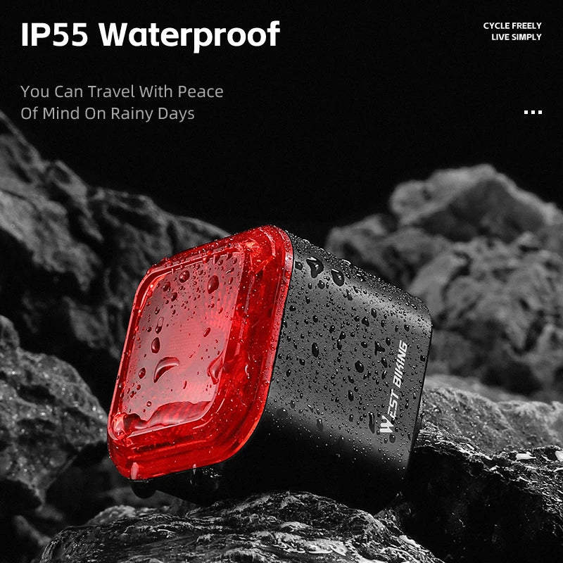 Slim Fietsachterlicht – Remsensor en Batterij-indicator