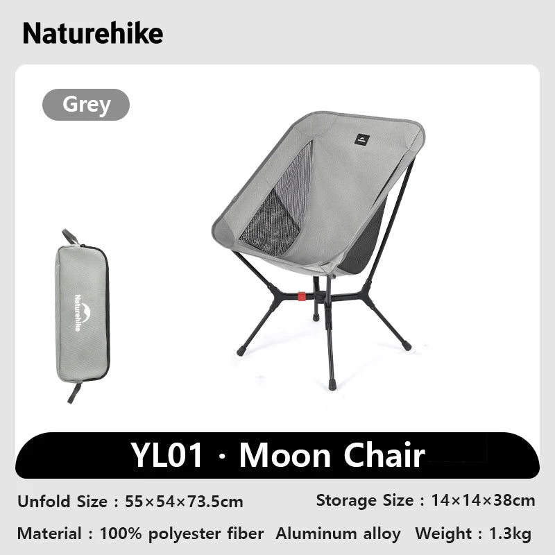 Opvouwbare stoel met hoge rugleuning van aluminiumlegering voor outdoor kamperen en ontspanning