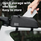 Regenbestendige fietsframetas voor de bovenbuis, gemonteerd op de fiets