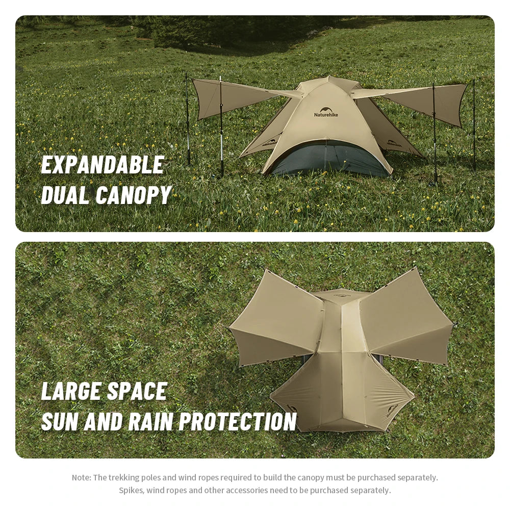 Ultralichte 2-persoons backpacking tent met slaap- en leefruimte