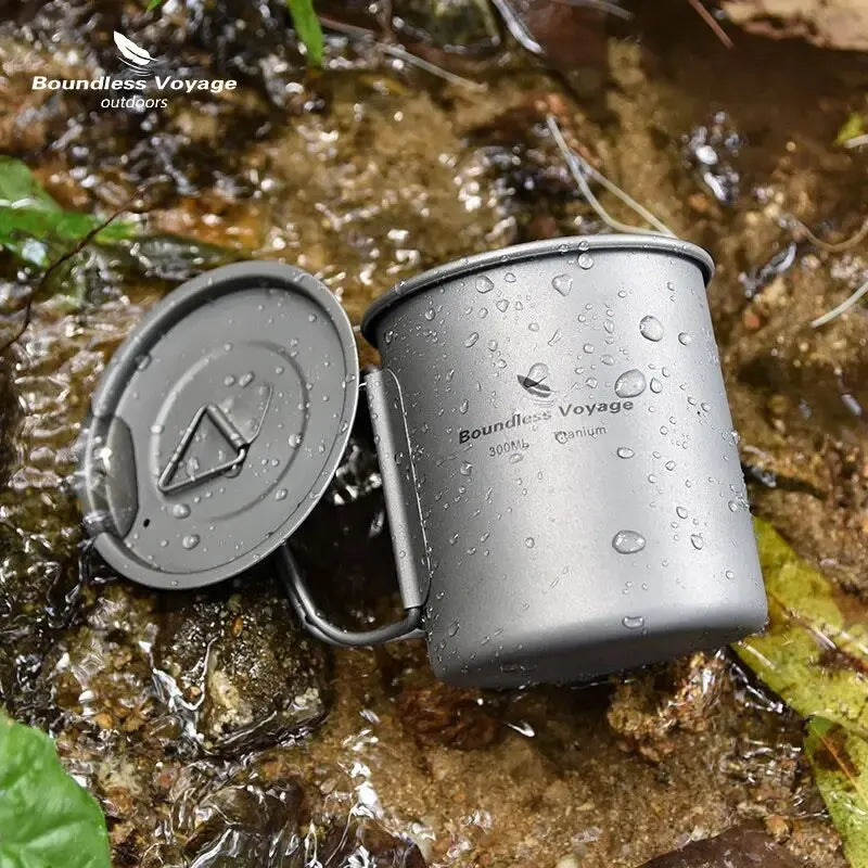 Titanium Drinkbeker met Deksel