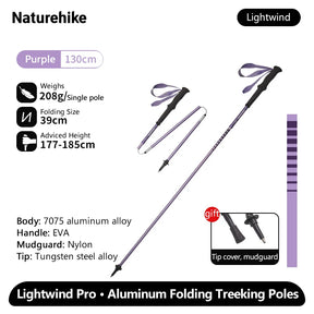 Ultralichte outdoor wandelstok voor hiking met aluminium schacht en EVA-handgreep
