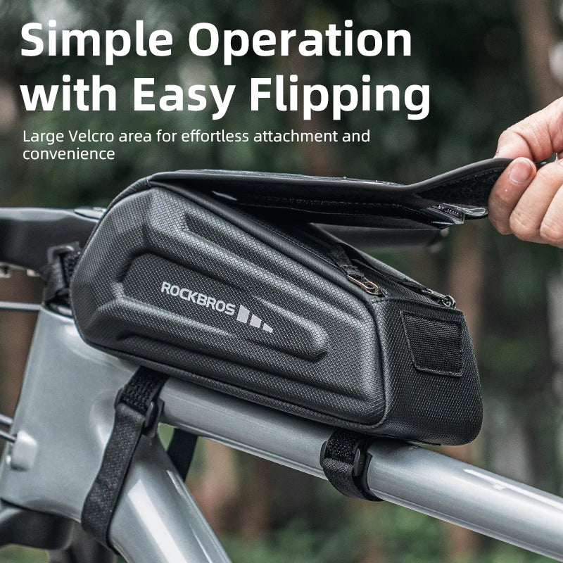 1,7L waterdichte fietsframetas voor de voorbuis, gemonteerd op de fietsbuis