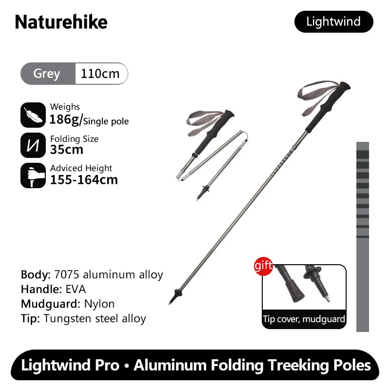 Ultralichte outdoor wandelstok voor hiking met aluminium schacht en EVA-handgreep