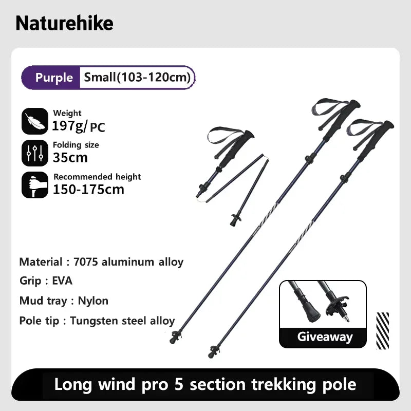 Outdoor carbonfiber klim- en wandelstokken met EVA-handgreep en wolfraampunt